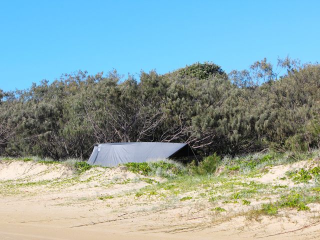 This is waterfront camping with no frills.