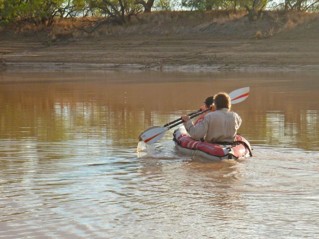 Paddle quietly in the shadows of the coolibahs.