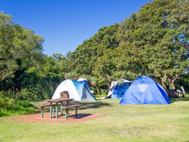 You'll find toilets, cold showers, picnic tables and wood-fired BBQs at Burtons Wells camping area.