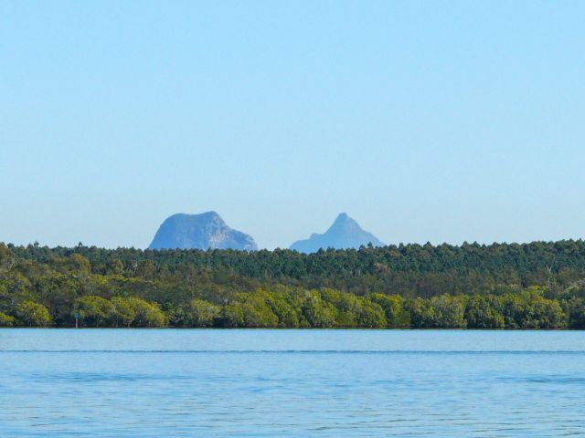 You'll have views of the Glass House Mountains from many of the camping and day-use areas.