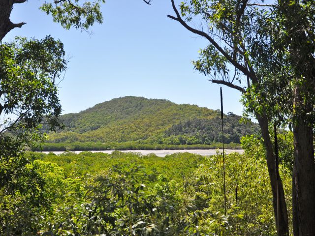 Photo across Sandy Bay to Andrews Point.
