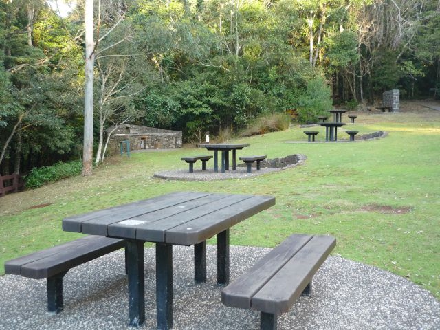 Make the most of the day-use area's tables and electric barbecues.