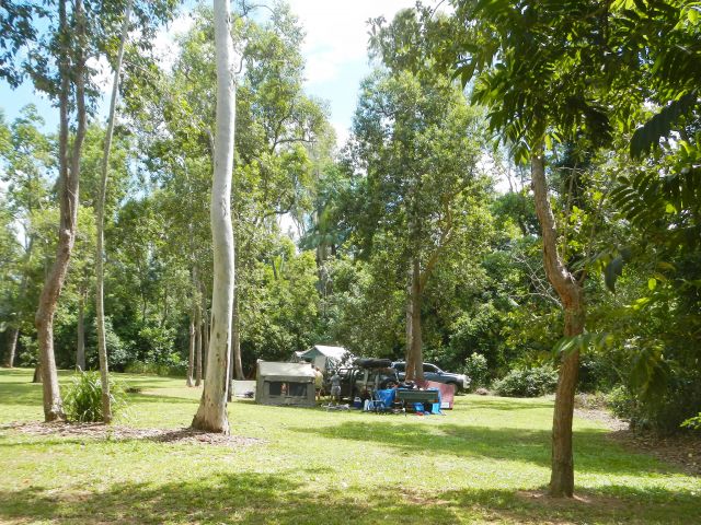 Broadwater camping area has sites for small and large groups, and caravans!