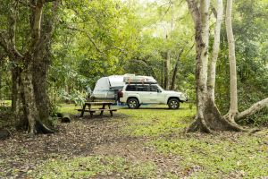Car at Jourama Falls camping area