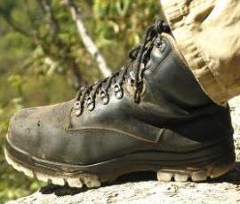 Sturdy hiking boots