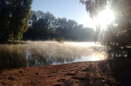 Image of a sunrise over the Herbert River.