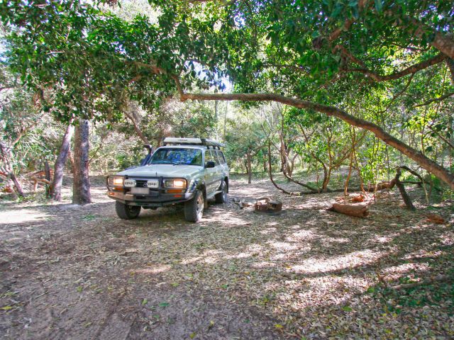 Enjoy communal fire rings at Middle Rock camping area.