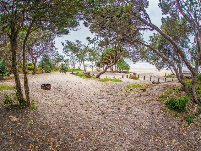 Pitch your tent behind the dunes on the eastern side of Bribie Island.