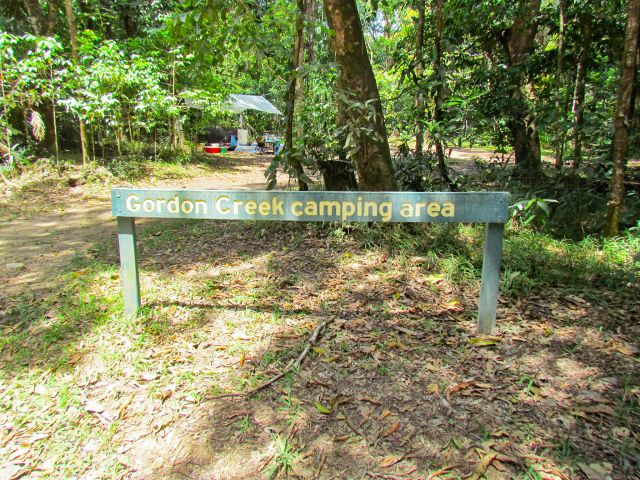 Gordon Creek camping area is a shady area on the bank of Gordon Creek.