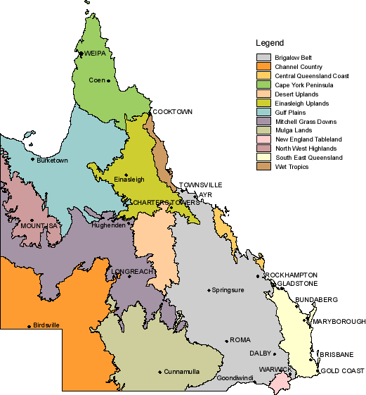 Map of bioregions