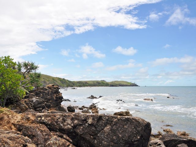 There's lots of rugged coastline to explore at Cape Palmerston National Park.
