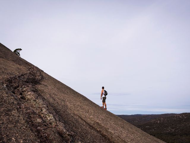 The steep climb up The Pyramid walk can be strenuous.