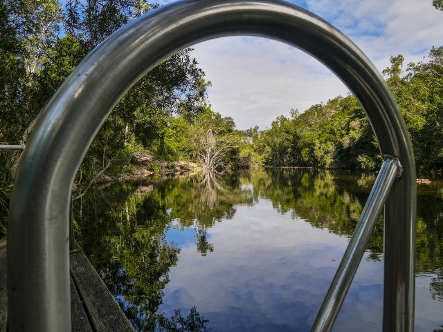 Cool off with a quick dip in the creek, accessed from the day-use area.