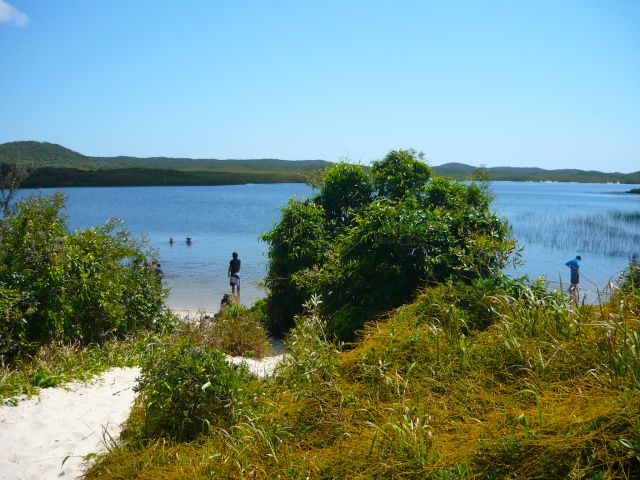 Blue Lagoon is a tranquil place to swim. Stop here on the Northern Island discovery drive.
