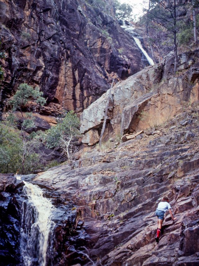 MacAllister Creek tumbling down the rock face is one of the features waiting to be discovered on an off-track adventure.