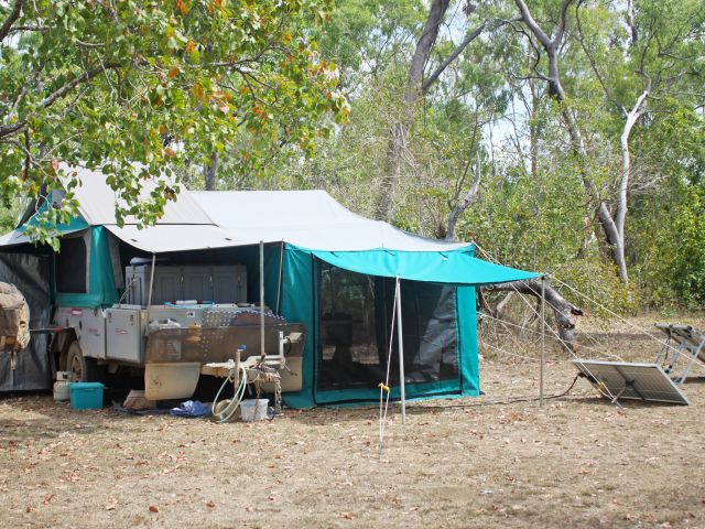 Set up your 4WD camper trailer at this popular camping area.