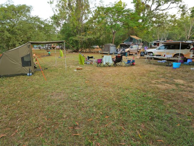 This well-equipped camping area is popular with visitors.