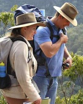 Two walkers, prepared with pack.