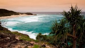 Minjerribah is a picturesque island featuring spectacular rocky headlands—great for viewing whales—with stunning ocean views and long stretches of white sandy beaches. 