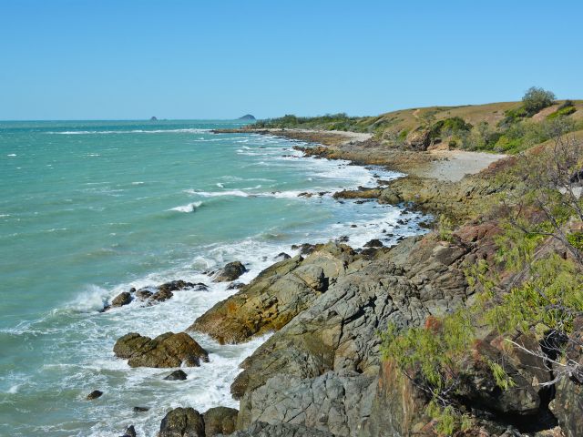 Rocky headlands are part of the rugged beauty of Cape Palmerston National Park.