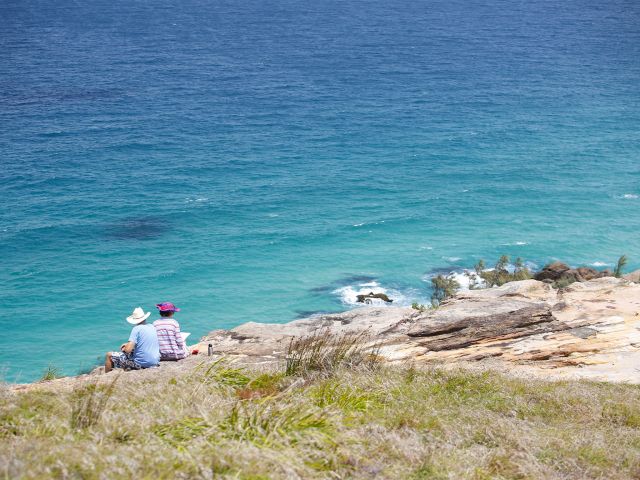 Sit and enjoy ocean views from Cape Moreton.