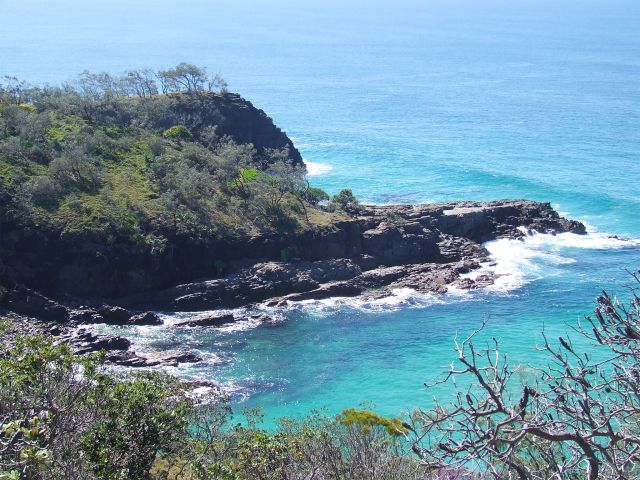 Turquoise and indigo are typical colours of the waters off Noosa National Park.