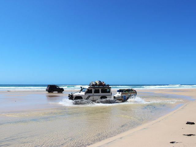 Take care crossing the freshwater flows along the Eastern Beach.