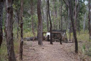 Remains of World War II officers' mess fireplace
