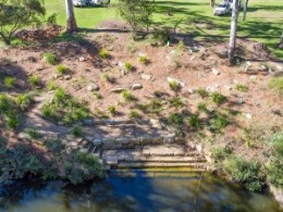 Access to Yabba Creek that flows beside Peach Trees camping area. 