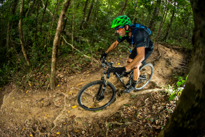 Mountain bikers should wear appropriate protective gear on the trails