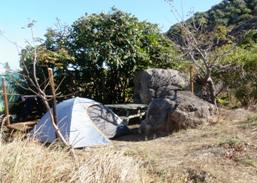 Image of the camp site which has limited shade.