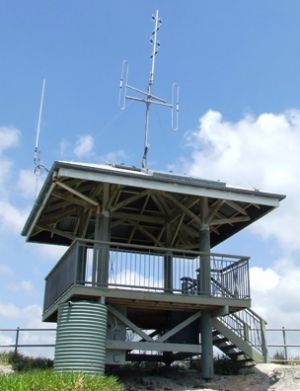 The fire tower on Mount Tinbeerwah provides spectacular views. 