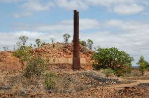 Image of the remains of the pre-treatment plant.