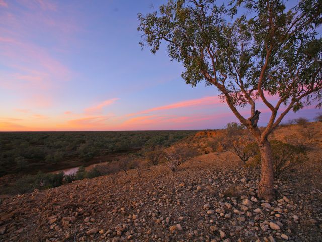 Capture the subtle sunset colours from Janets Leap lookout.
