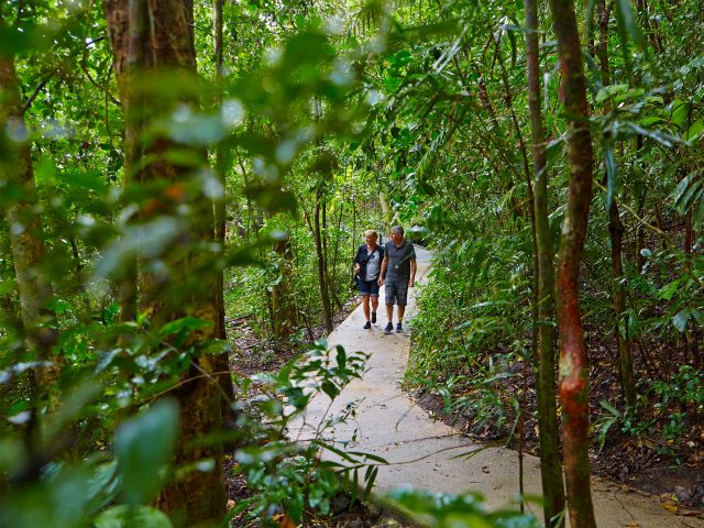 Follow the Kulki boardwalk from the day-use area to a viewing platform.