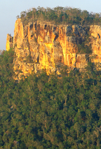 The sandstone cliffs of Cania Gorge reach heights of 70m. Always take great care when walking at Cania Gorge, and supervise children closely.