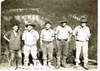 Gus Kouskos, second from left, with his track gang from Morans Creek camp, circa 1940s.