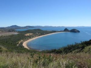 Image of view from Bluff Point out to ocean.