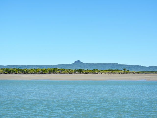 View of Mount Funnell from Cape Creek camping area.
