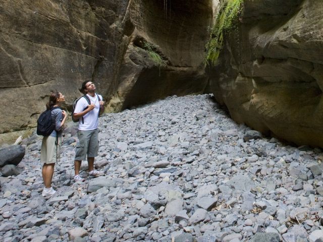 Rock-hop into the specatular side gorge on the Boowinda Gorge walk.