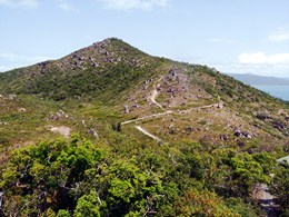 Image of the 269m summit of Fitzroy Island which can be climbed.