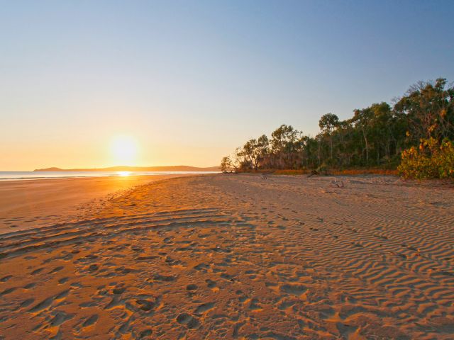 Eurimbula Creek camping area is a prime spot for beach fun, boating and fishing.