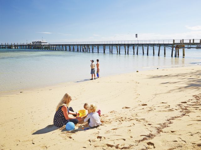 Keep an eye out for sea turtles as you build your sandcastle.