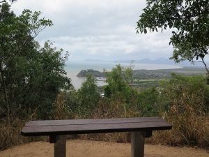 Image of the view from Earl Hill summit looking south towards the Yarrabah Range. 