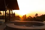 View of sunset from camp building