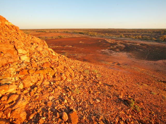 Visit the lookout for panoramic views and a rich array of outback colour.