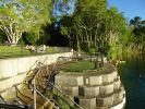 Photo of the Lake Eacham grassed area and stone steps