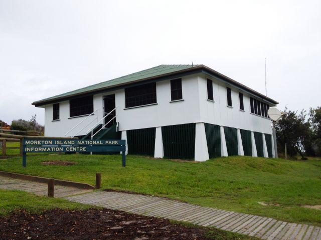 The Cape Moreton Information Centre is inside a former lighthouse keeper's residence.