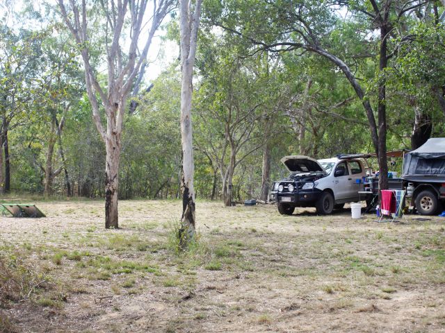 Set up camp beside secluded Melaleuca Waterhole.