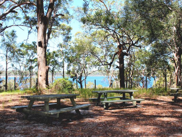 Cool down under shady trees and have a long, lakeside lunch.